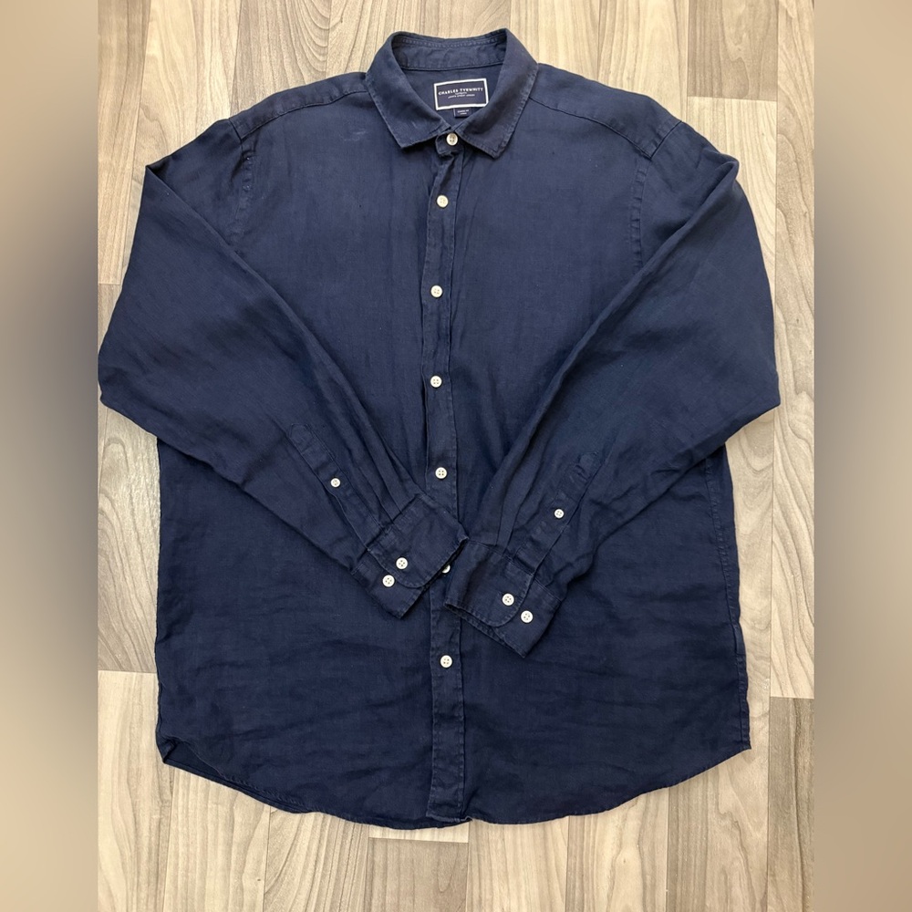 Charles Tyrwhitt Dark Blue Casual fit Shirt